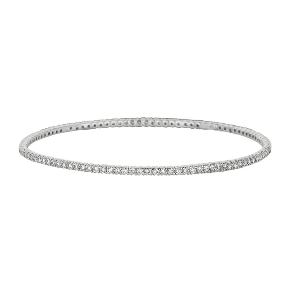 3.00 Carat Natural Diamond Bangle Bracelet